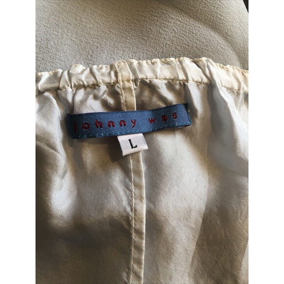 JOHNNY WAS SILK Printed MAXI SKIRT MEDIUM Vintage - Picture 2 of 4